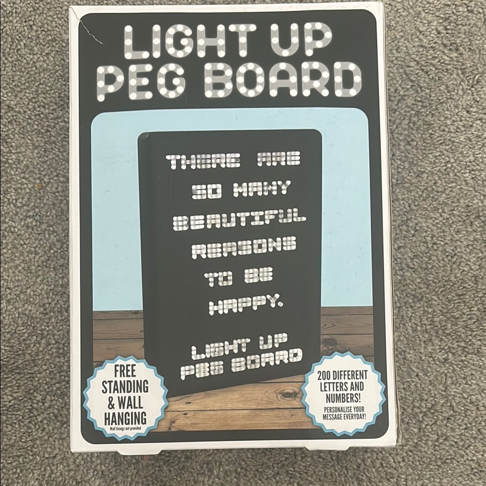 Light Up Peg Board - Black
